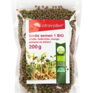 Směs semen na klíčení 1 BIO – alfalfa, ředkvička, mungo 200g | Hnojík.CZ